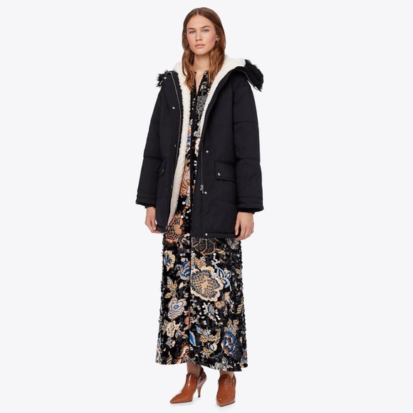 NWT Tory Burch Canvas Aaron Parka Puffer Coat Size S